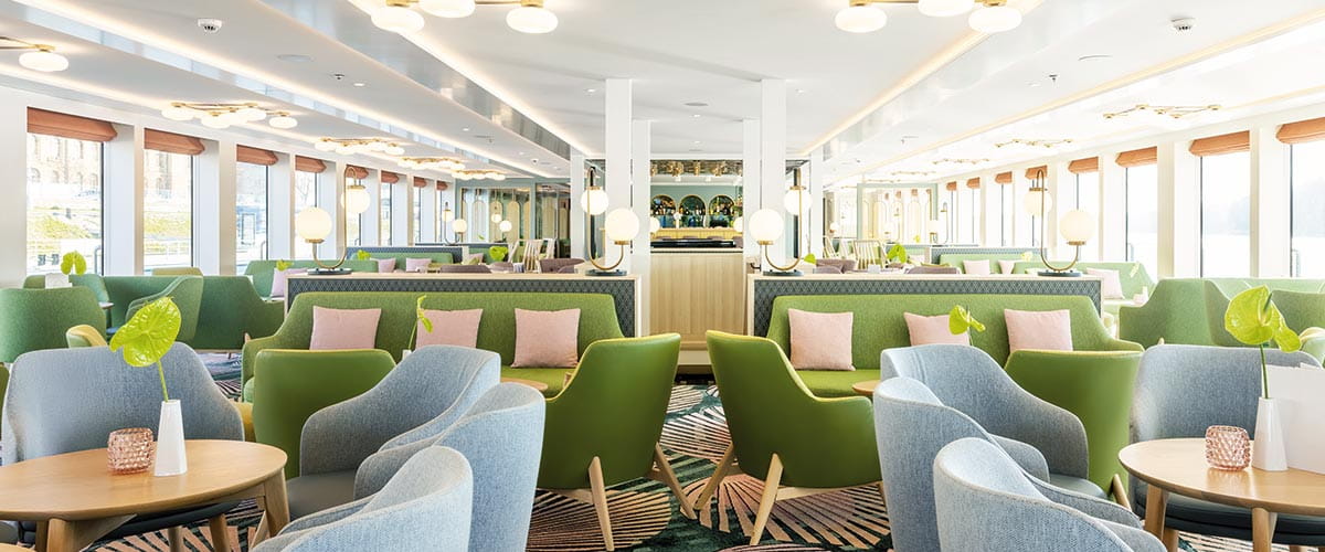 The Belvedere Lounge on Spirit of the Danube